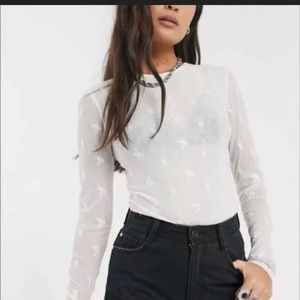 Free People Mesh Bodysuit NWT